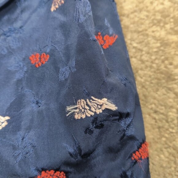 Banana Republic Women's Elegant Navy Blue Floral Sleeveless Sheath Dress Size 12 - Picture 10 of 10